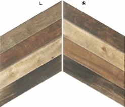 Carrelage Losange Imitation Bois 70x40 DIAMOND PALLET CHEVRON TOBACCO - 0.98m²