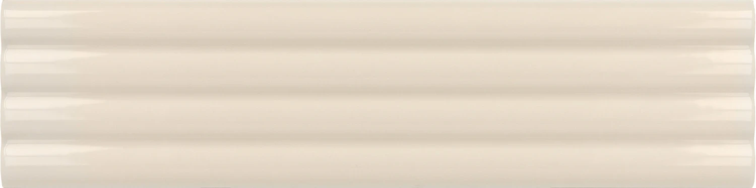 Carrelage Mural Uni Et Coloré à Relief CALO ONDA BEIGE PALE - 5X20 - 0,38 M²