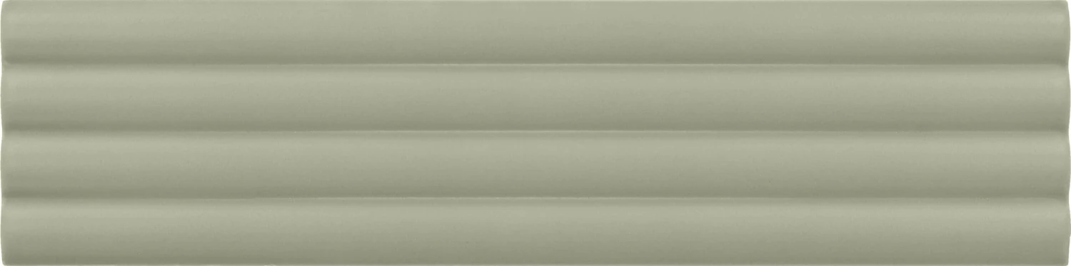 Carrelage Mural Uni Et Coloré à Relief CALO ONDA TANSY GREEN MATT - 5X20 - 0,38 M²