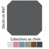 Carrelage Octogonal 20x20 Anthracite Mat Et Cabochons CABARET ANTRACITA - 1m²