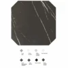Carrelage Octogonal Marbré à Cabochons 20x20 OCTAGON MARMOL NEGRO 21011 - 1m²
