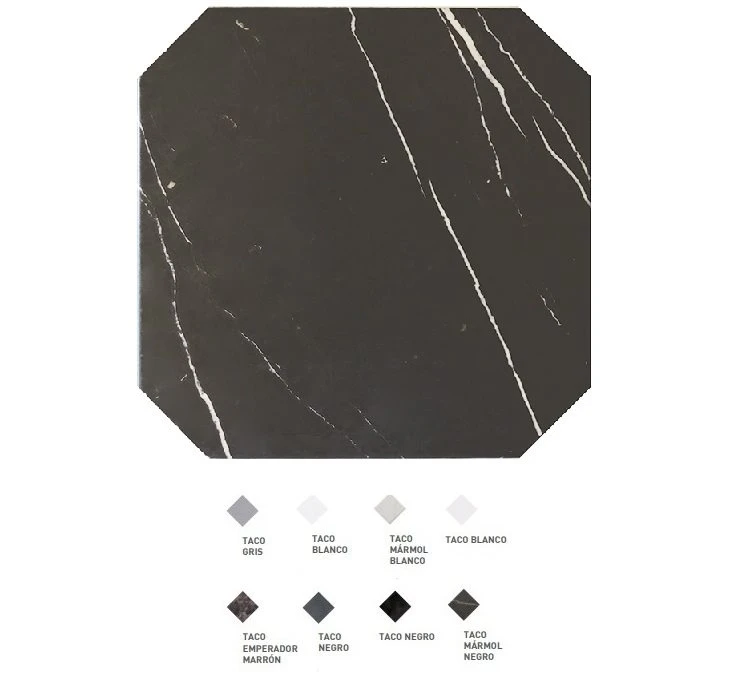 Carrelage Octogonal Marbré à Cabochons 20x20 OCTAGON MARMOL NEGRO 21011 - 1m²