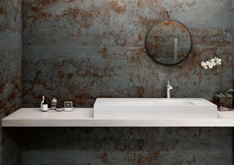 Carrelage Rectifié Effet Métal ZINC BLACK 59.55x119.3 Cm - 1.421m² – Image 3