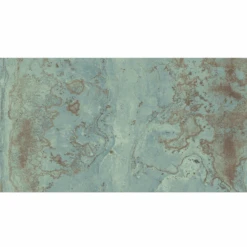 Carrelage Rectifié Effet Métal ZINC GREEN 59.55x119.3 Cm - 1.421m²