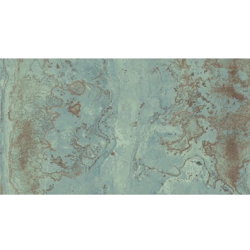 Carrelage Rectifié Effet Métal ZINC GREEN 59.55x119.3 Cm - 1.421m²