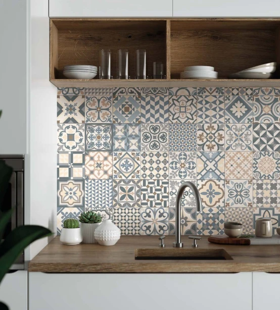 Carrelage Style Ancien Ciment HERITAGE GREY 33x33 Cm - 1.32m² – Image 3