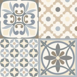 Carrelage Style Ancien Ciment HERITAGE GREY 33x33 Cm - 1.32m²