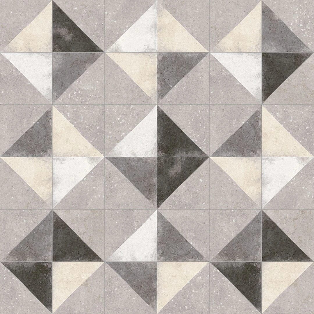 Carrelage Style Ancien Triangulaire 20x20 Cm Tirol Gris Mix - 1m² – Image 3