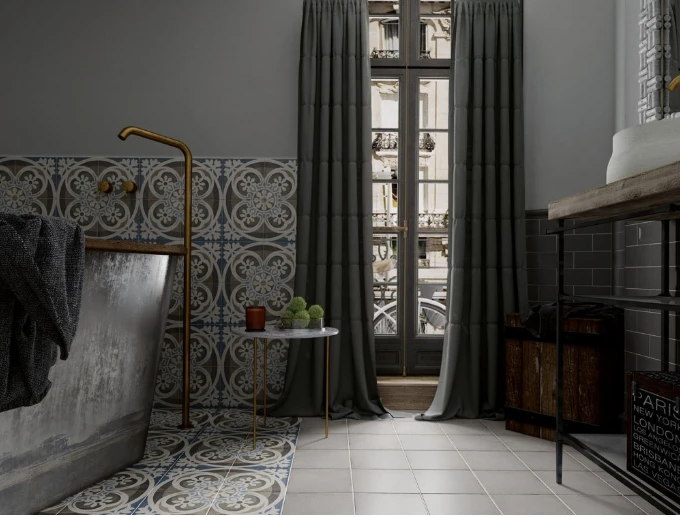 Carrelage Style Ciment 20x20 Cm ART NOUVEAU MUSIC HALL 24405- 1m² – Image 4