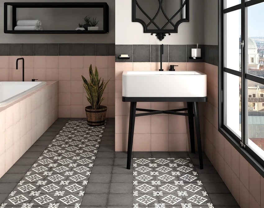 Carrelage Style Ciment 20x20 Cm ART NOUVEAU PADUA BLACK 24416 - 1m² – Image 2