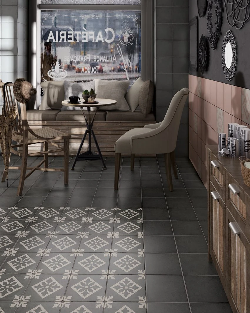 Carrelage Style Ciment 20x20 Cm ART NOUVEAU PADUA BLACK 24416 - 1m² – Image 3