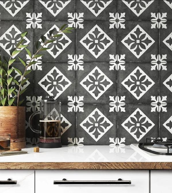 Carrelage Style Ciment 20x20 Cm ART NOUVEAU PADUA BLACK 24416 - 1m² – Image 4