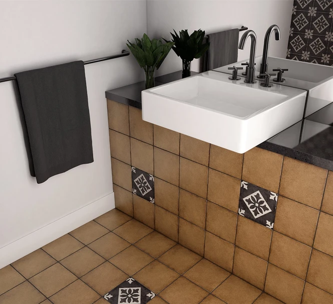 Carrelage Style Ciment 20x20 Cm ART NOUVEAU PADUA BLACK 24416 - 1m² – Image 7