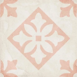Carrelage Style Ciment Décor Rose 20x20 Cm ART NOUVEAU PADUA PINK 24407 - 1m²