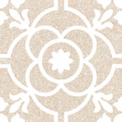 Carrelage Style Pop/Seventies Inspiration Art Déco 20x20 Cm Carole Beige- 1m²