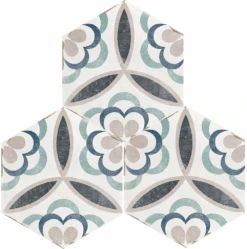 Carrelage Tomette 14x16 Cm CAMBRIDGE DECOR SASSANI - 0.50 M²