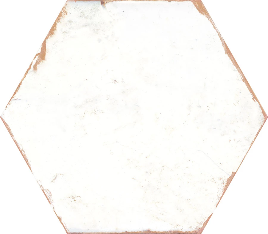 Carrelage Tomette 21x25 Cm BENGALINE WHITE - 0.80 M²