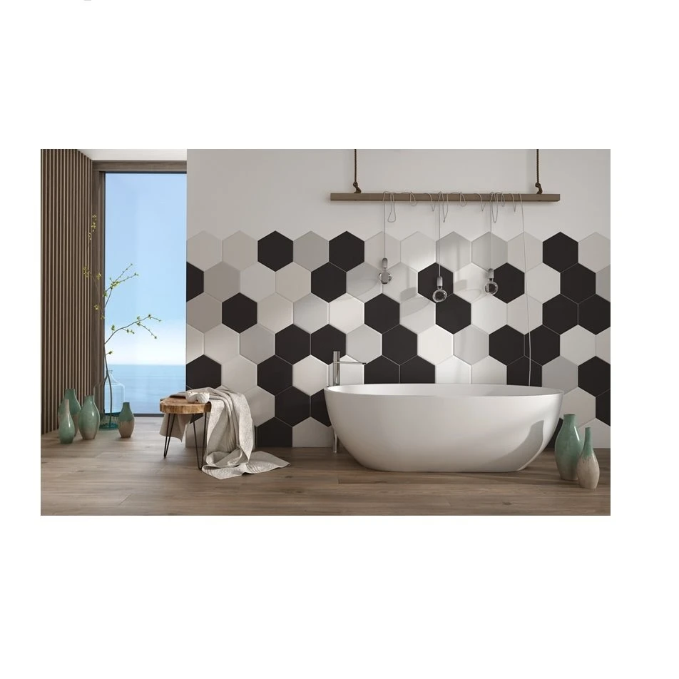 Carrelage Tomette Gris 25x29cm TOSCANA PERLA- 1m² – Image 2