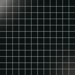 Carrelage Uni 5x5 Cm Noir Brillant LAVA Sur Trame - 1m²