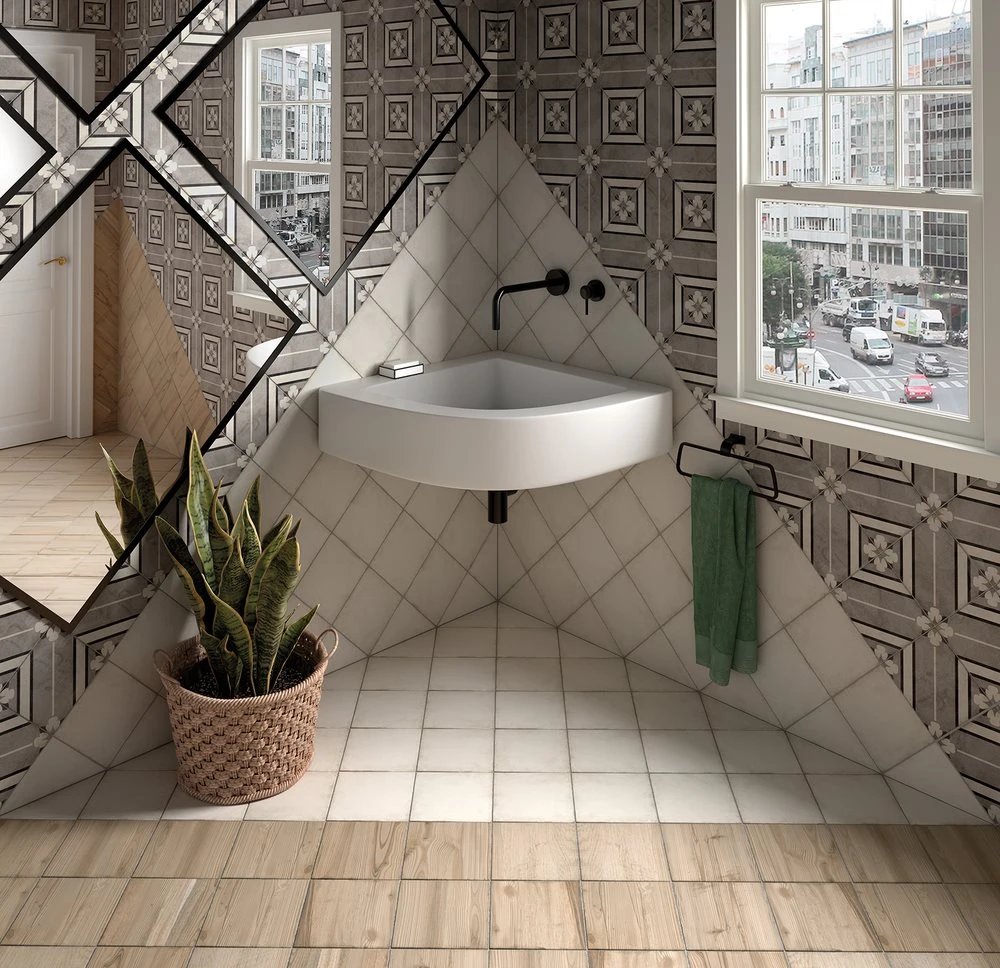 Carrelage Uni Vieilli Ivoire 20x20 Cm ART NOUVEAU BONE 24387 - 1m² – Image 2