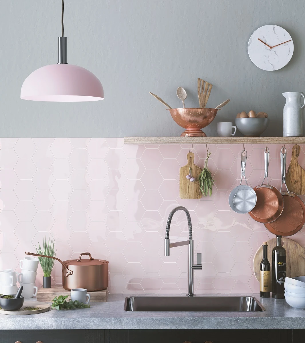 Faience Arabesque BLEISS PINK 15X15 - 0.59 M² – Image 2