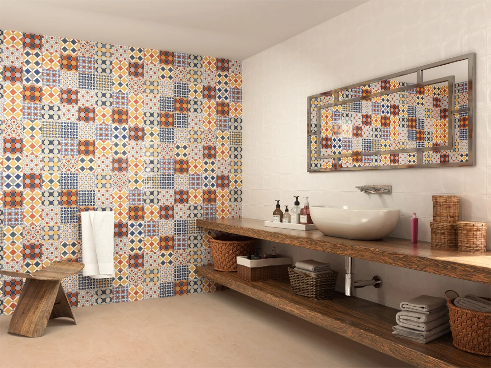 Faïence Colorée Aspect Ciment ETHNIC MIX DECOR 15x15 Cm - 1m² – Image 2