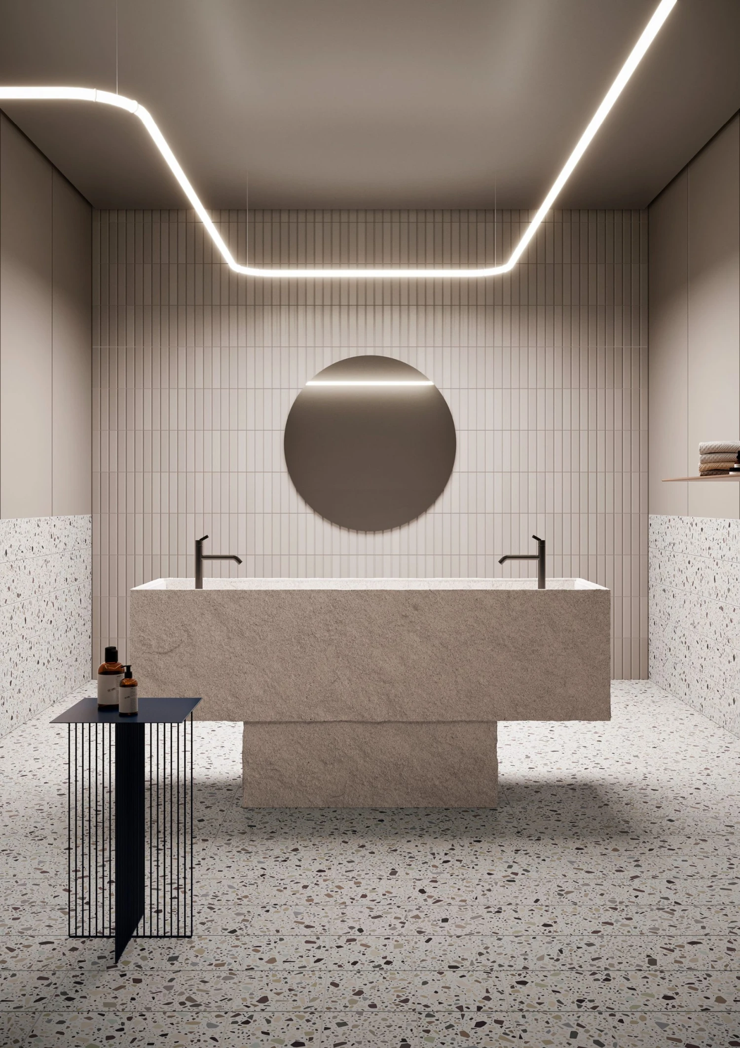 Faience Colorée Et Unie THIN TORTORA MATT - 5x25 - 0,5 M² – Image 3