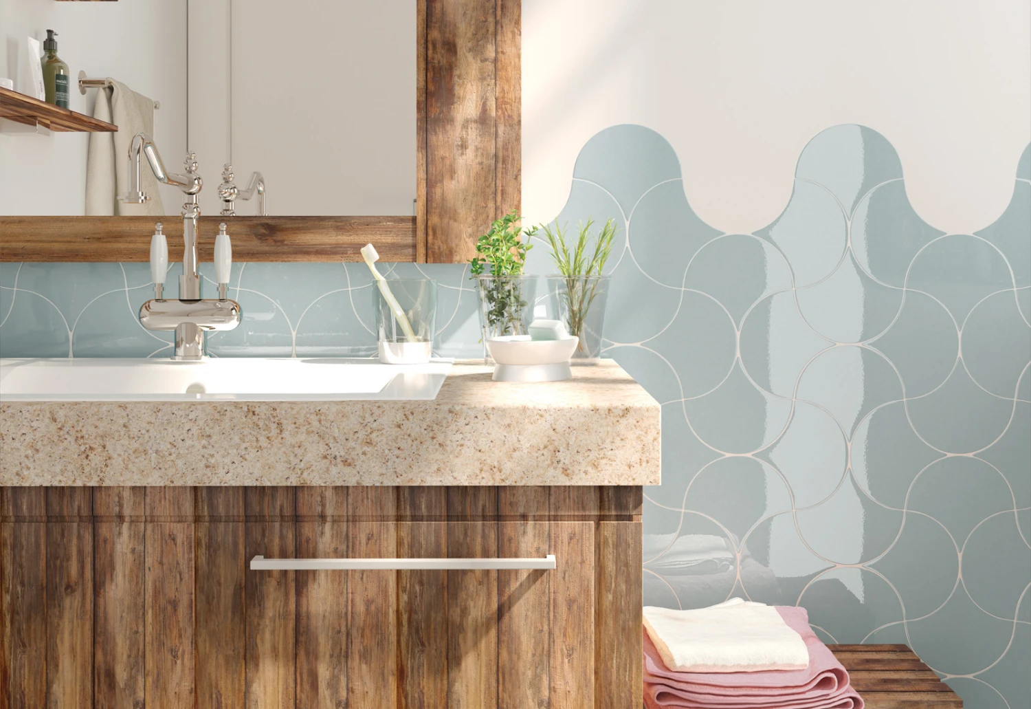 Faience écaille BLEISS BLUE 13.4X15 - 0.53 M² – Image 2