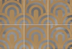 Faïence écaille Caramel/argent 23x33.5 TAKADA CARAMELO PLATA - 1 Unité