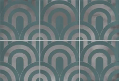 Faïence écaille Turquoise/argent 23x33.5 TAKADA TURQUESA PLATA - 1 Unité