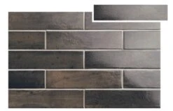 Faience Effet Brique CIERI NERO 6,5x25 - 0,44 M²