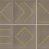 Faïence Géométrique Beige/doré 23x33.5 NAGANO NUEZ - 1m²