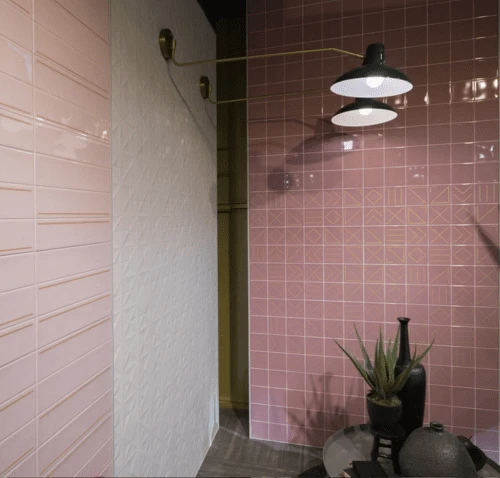 Faïence Géométrique Rose 23x33.5 Cm NAGANO MARSALA - 1m² – Image 4