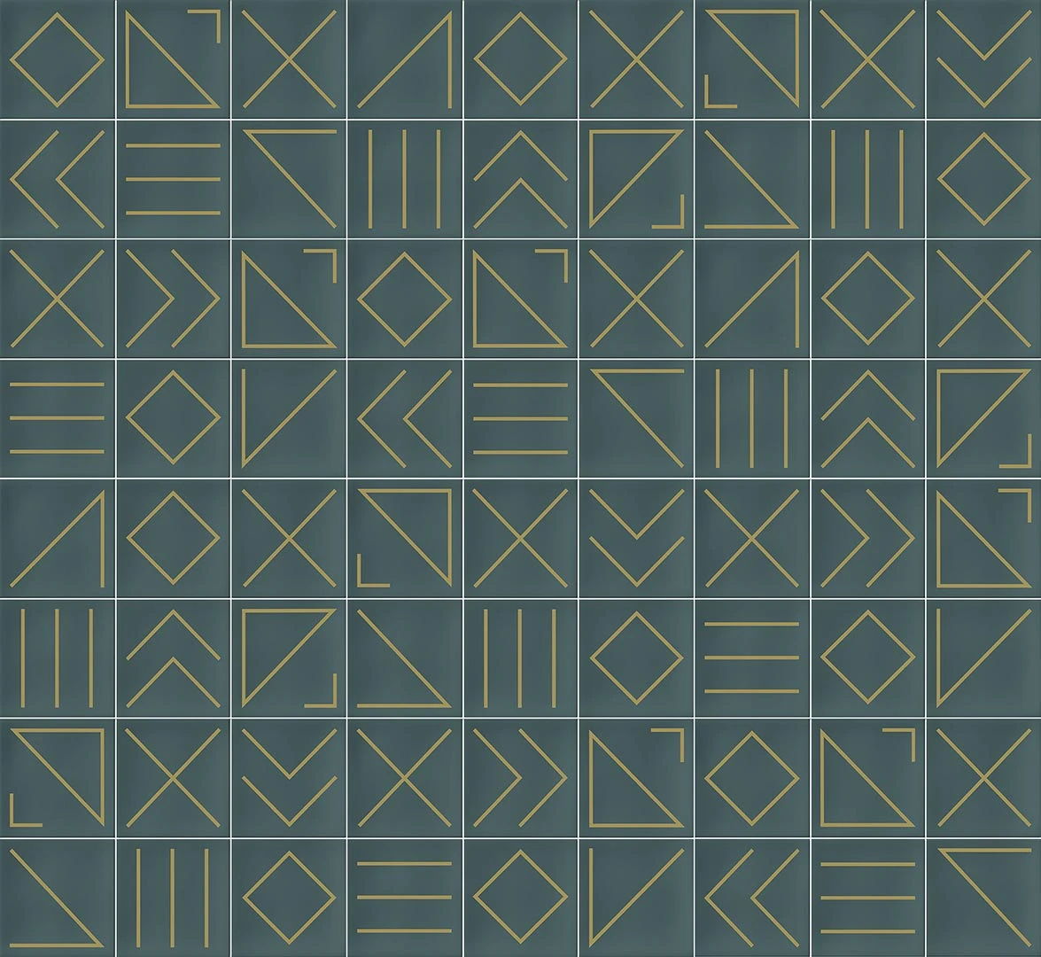 Faïence Géométrique Turquoise 23x33.5 Cm NAGANO TURQUESA- 1m² – Image 2