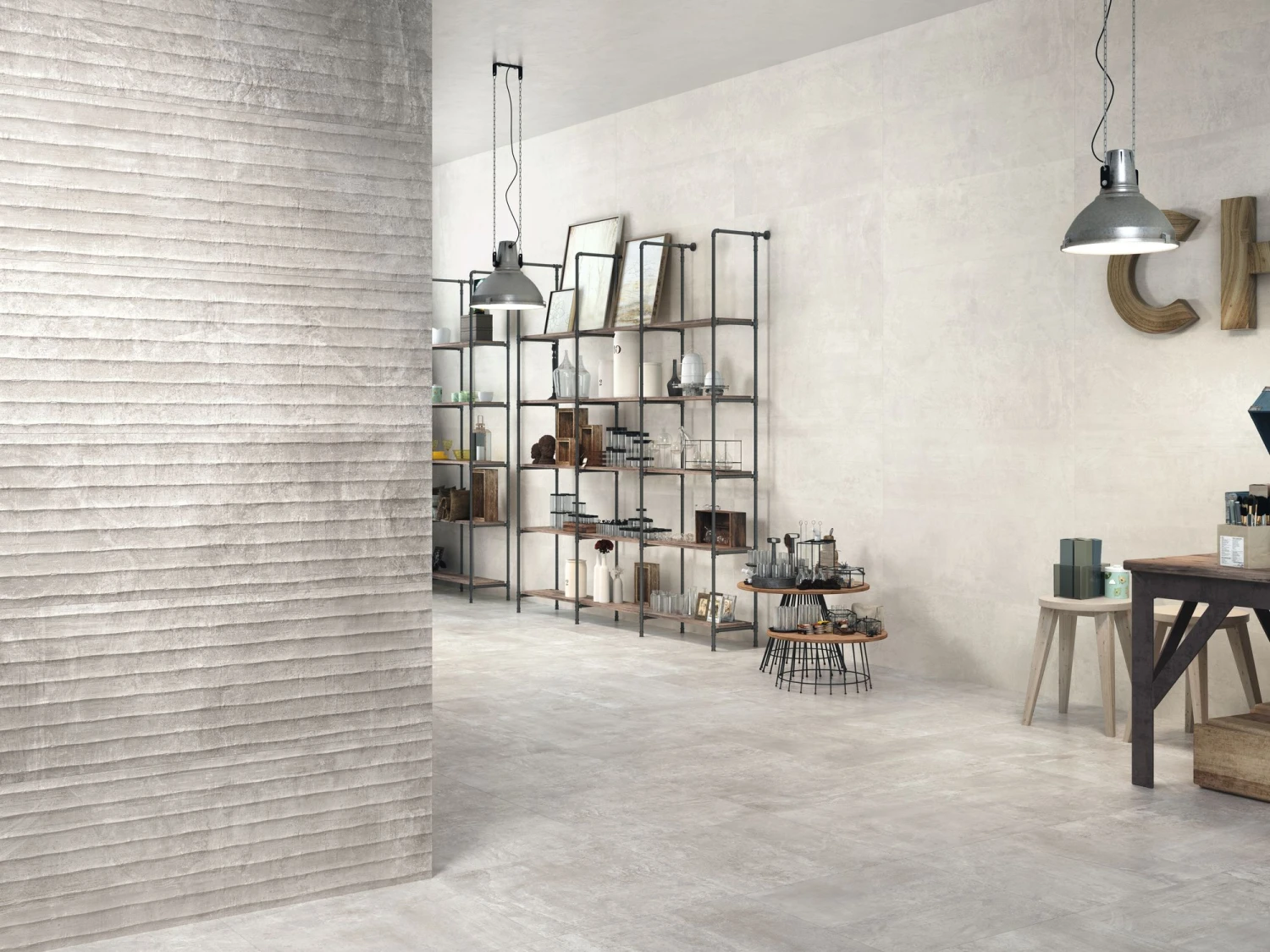 Faïence Grand Format TESLA URBAN GREY - 40X120 - 1,44 M² – Image 2