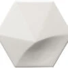Faience Hexagonale à Relief MAFINGA OBERLAND WHITE 12,4X10,7 Cm - 0,36 M²