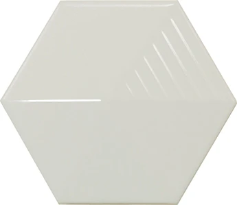 Faïence Hexagonale Décorée à Relief MAFINGA UMBRELLA MINT 12,4X10,7 Cm - 0,36 M²