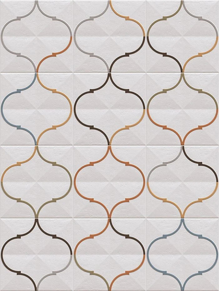 Faience Murale Brillante Multicolore OROMO 20x20cm - 1 M²