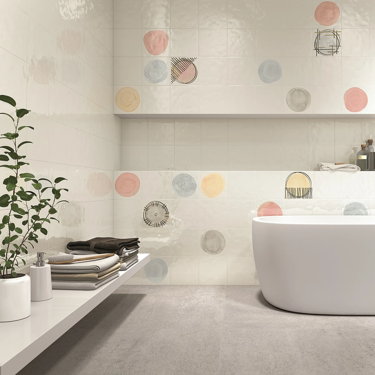 Faience Murale Décorée IRENE 20X20- 4 Unités – Image 5