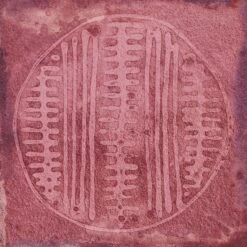 Faïence Murale Décorée Rouge à Motifs CALICOT GRANATE 20X20- 1 M²