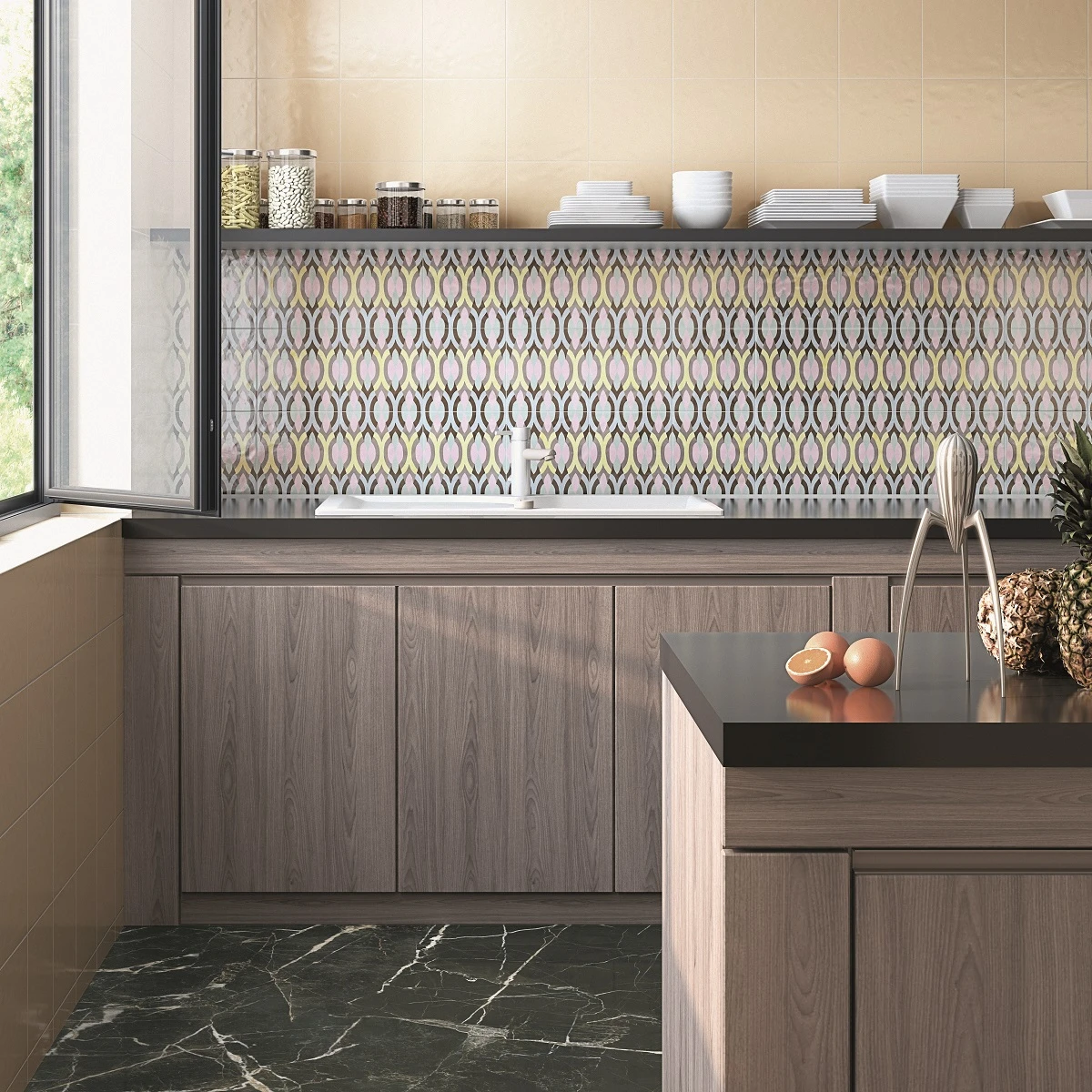 Faience Murale Unie PANAMA BEIGE 20X20- 1 M² – Image 3