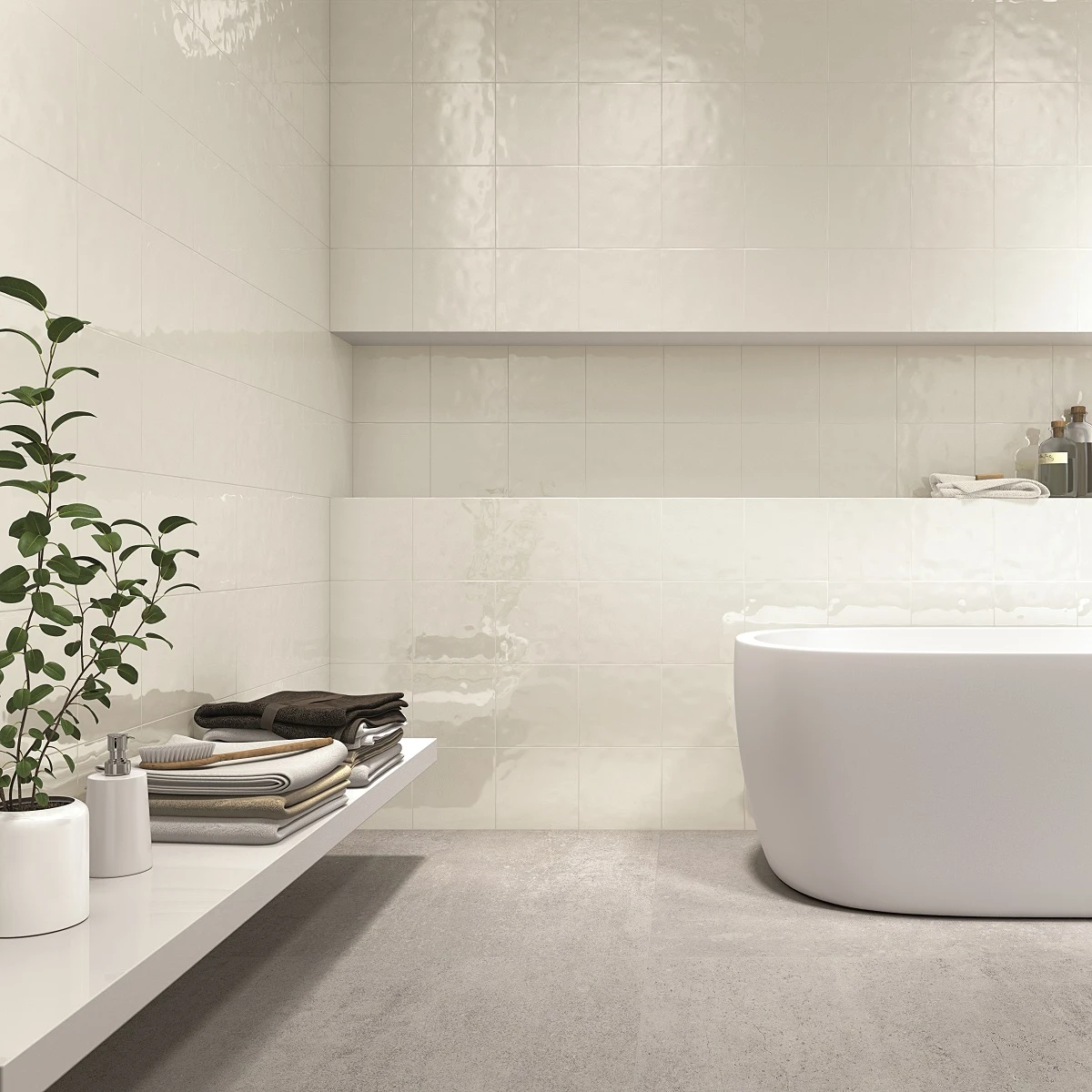 Faience Murale Unie PANAMA BLANCO 20X20- 1 M² – Image 2