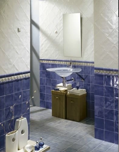 Faience Rustique Patinée BLEU MARINE 15x15 Cm - 1m² – Image 2