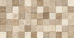 Faience Style Ciment Mosaique Beige Décoré Deco Lys Arena 32x62.5 Cm - 1m²
