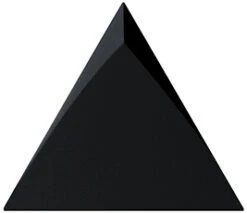 Faience Triangle à Relief MAFINGA TIROL BLACK MATT 10,8X12,4 Cm - 0,13 M²