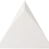 Faience Triangle à Relief MAFINGA TIROL WHITE 10,8X12,4 Cm - 0,13 M²