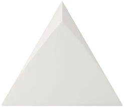 Faience Triangle à Relief MAFINGA TIROL WHITE MATT 10,8X12,4 Cm - 0,13 M²
