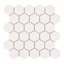 Mini Tomette Hexagonale Blanche Mat En Grès Cérame 27x28 Cm HEXAGONO BLANCO - Unité