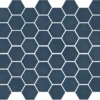 Mosaïque Mini Tomette Hexagonale 30x30 Cm SIXTIES BLUE Mate - 1m²