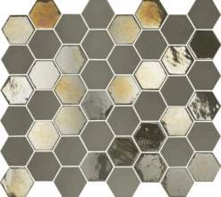 Mosaique Mini Tomette Hexagonale Beige Nuancé 33x29.8 Cm SIXTIES TAUPE - 1m²